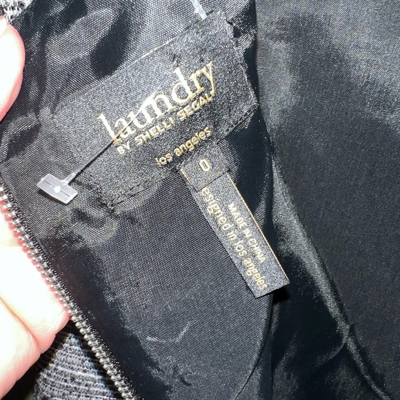 “Laundry” by Shelli Segal Beaded Neck Tweed Dress 0 beaded neckline short dress - Picture 6 of 9